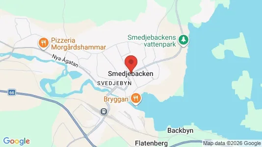 Hus till salu i Smedjebacken - kort over placeringen