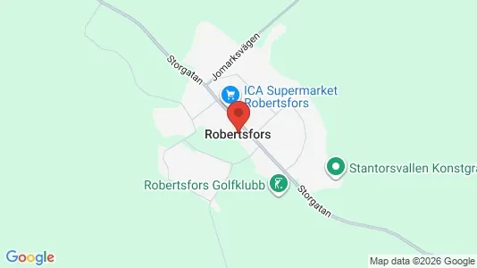 Tomter till salu i Robertsfors - kort over placeringen