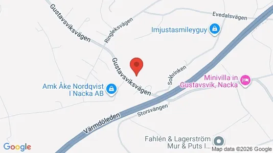 Lägenheter att hyra i Nacka - kort over placeringen