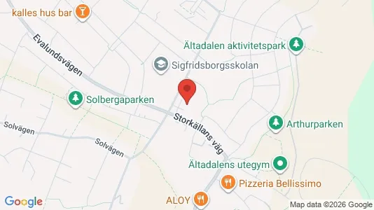 Lägenheter till salu i Nacka - kort over placeringen