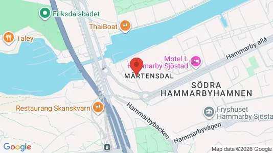 Lägenheter till salu i Hammarbyhamnen - kort over placeringen