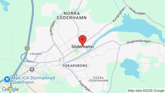 Lägenheter till salu i Söderhamn - kort over placeringen