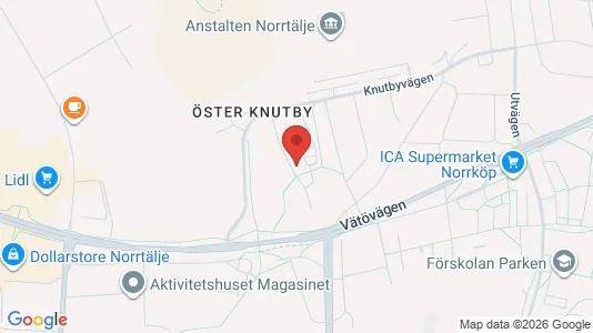 Lägenheter till salu i Norrtälje - kort over placeringen