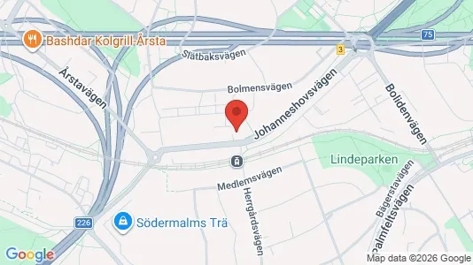 Lägenheter till salu i Hammarbyhamnen - kort over placeringen