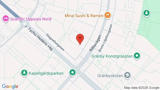 Lägenheter till salu i Uppsala - kort over placeringen