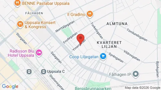 Lägenheter till salu i Uppsala - kort over placeringen
