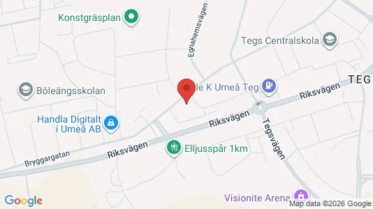 Lägenheter till salu i Umeå - kort over placeringen