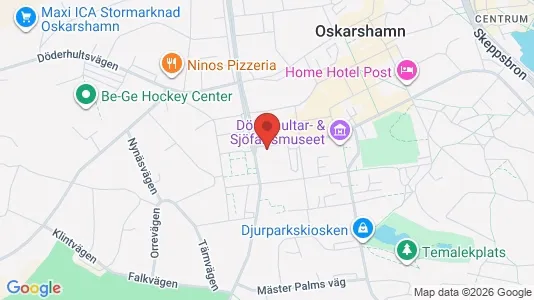 Lägenheter till salu i Oskarshamn - kort over placeringen