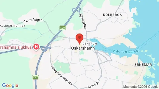 Hus till salu i Oskarshamn - kort over placeringen