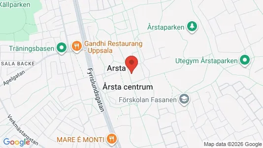 Lägenheter till salu i Uppsala - kort over placeringen