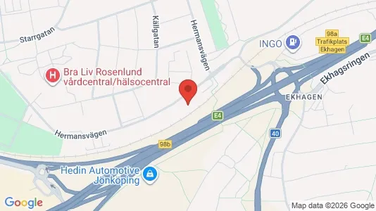 Lägenheter att hyra i Jönköping - kort over placeringen