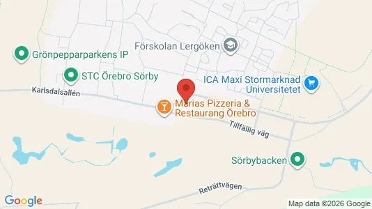 Lägenheter att hyra i Örebro - kort over placeringen