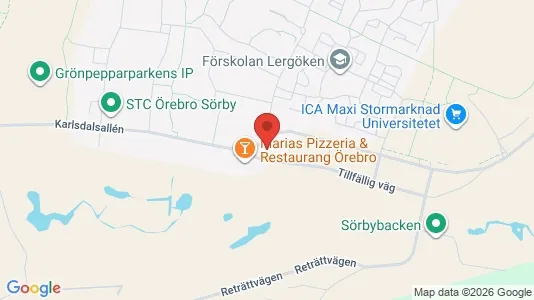 Lägenheter att hyra i Örebro - kort over placeringen
