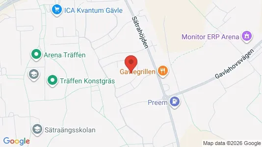 Lägenheter att hyra i Gävle - kort over placeringen