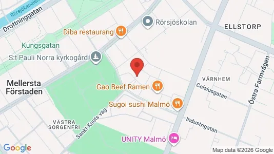 Lägenheter att hyra i Malmö Centrum - kort over placeringen