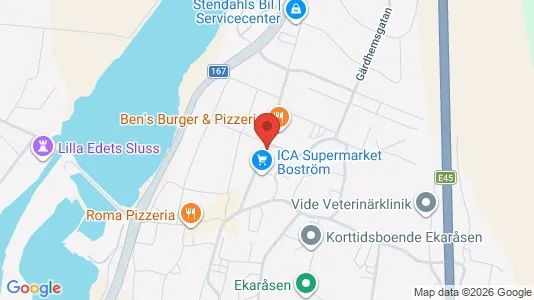 Lägenheter att hyra i Lilla Edet - kort over placeringen