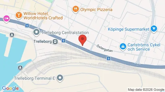 Lägenheter att hyra i Trelleborg - kort over placeringen