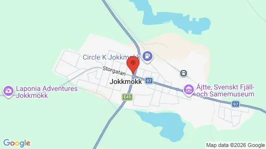 Radhus att hyra i Jokkmokk - kort over placeringen