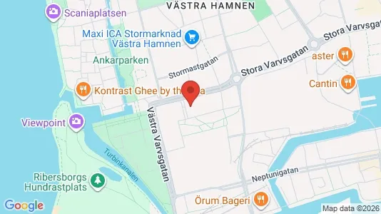 Bostadsrätter till salu i Malmö Centrum - kort over placeringen