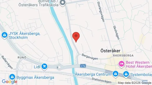 Bostadsrätter till salu i Österåker - kort over placeringen