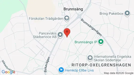 Lägenheter att hyra i Södertälje - kort over placeringen