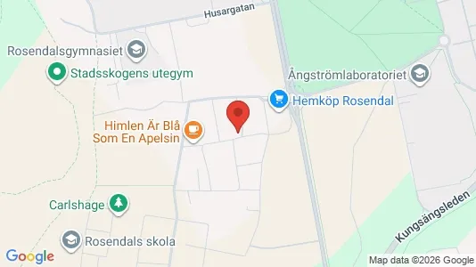 Lägenheter att hyra i Uppsala - kort over placeringen