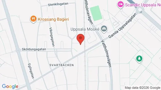 Lägenheter att hyra i Uppsala - kort over placeringen
