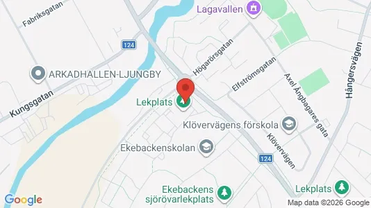 Lägenheter att hyra i Ljungby - kort over placeringen