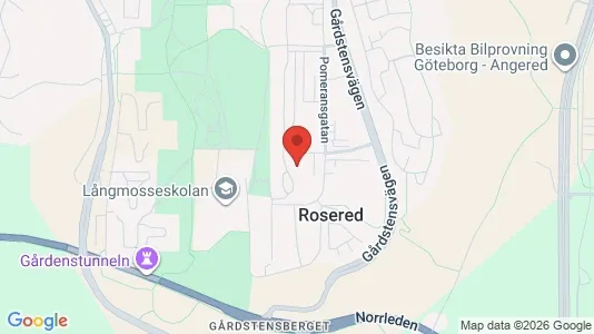 Lägenheter att hyra i Angered - kort over placeringen