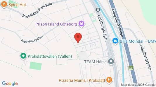 Lägenheter att hyra i Mölndal - kort over placeringen