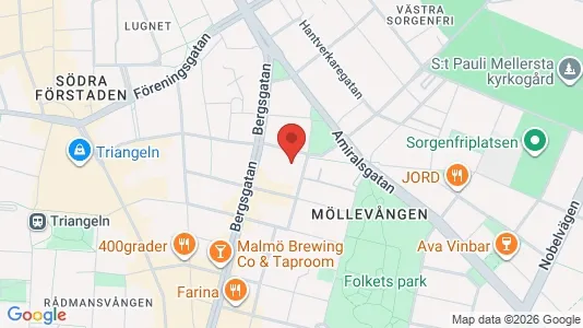 Lägenheter att hyra i Malmö Centrum - kort over placeringen