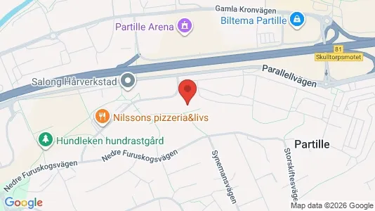 Lägenheter att hyra i Partille - kort over placeringen