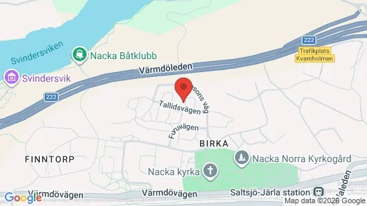 Lägenheter att hyra i Nacka - kort over placeringen