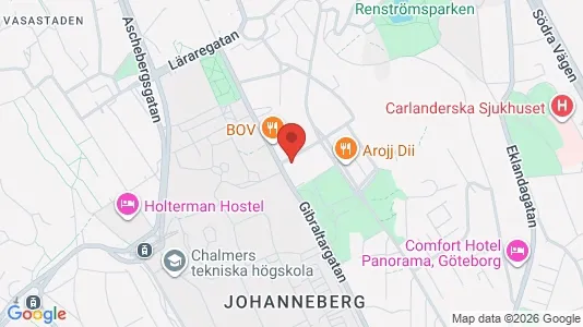 Lägenheter att hyra i Johanneberg - kort over placeringen