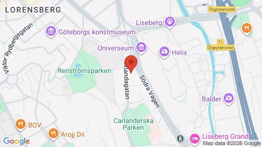 Lägenheter att hyra i Johanneberg - kort over placeringen