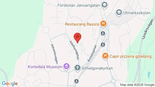 Lägenheter att hyra i Göteborg Östra - kort over placeringen