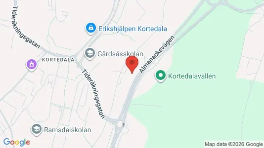 Lägenheter att hyra i Göteborg Östra - kort over placeringen