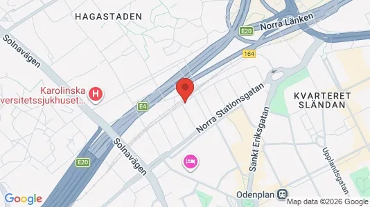 Lägenheter att hyra i Vasastan - kort over placeringen