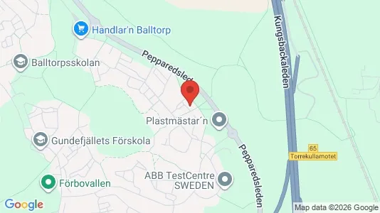 Lägenheter att hyra i Mölndal - kort over placeringen