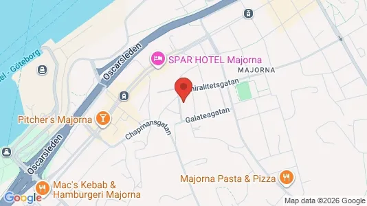 Lägenheter att hyra i Majorna-Linné - kort over placeringen
