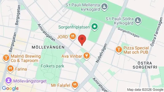 Lägenheter att hyra i Malmö Centrum - kort over placeringen