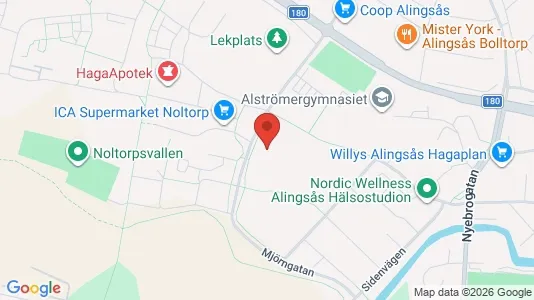 Lägenheter att hyra i Alingsås - kort over placeringen