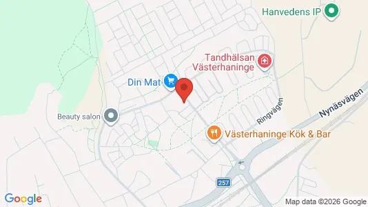 Lägenheter att hyra i Haninge - kort over placeringen