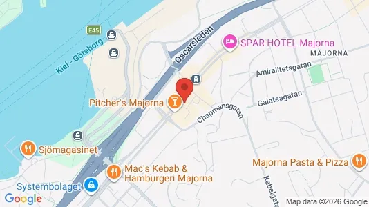 Lägenheter att hyra i Majorna-Linné - kort over placeringen