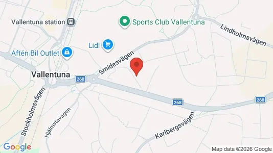 Lägenheter att hyra i Vallentuna - kort over placeringen