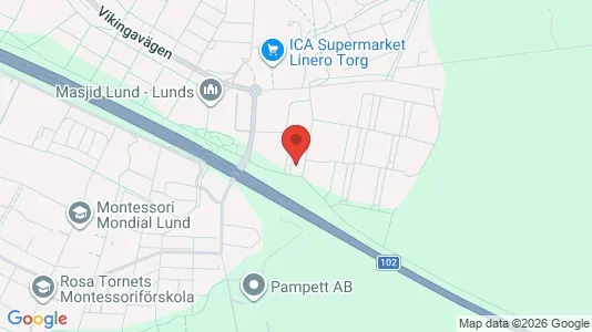 Lägenheter att hyra i Lund - kort over placeringen