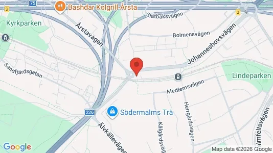 Lägenheter att hyra i Hammarbyhamnen - kort over placeringen