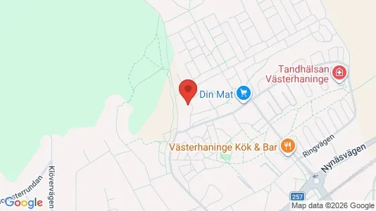Lägenheter att hyra i Haninge - kort over placeringen