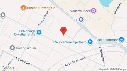 Lägenheter att hyra i Lidköping - kort over placeringen