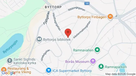 Lägenheter att hyra i Borås - kort over placeringen